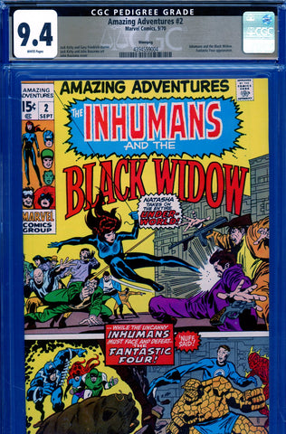 Amazing Adventures #2 CGC graded 9.4 Fantastic Four cover/story PEDIGREE