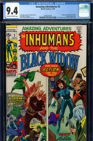 Amazing Adventures #3 CGC graded 9.4 Inhumans/Black Widow cover/stories