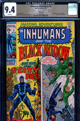 Amazing Adventures #05 CGC graded 9.4 Black Bolt cover PEDIGREE - SOLD!