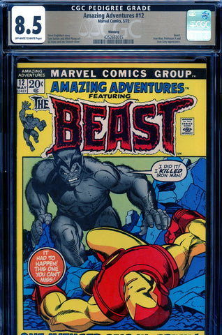 Amazing Adventures #12 CGC graded 8.5 second furry Beast PEDIGREE - SOLD!