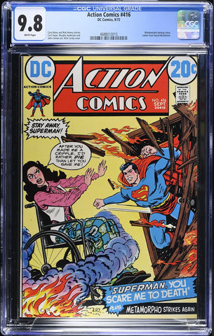 Action Comics #416 CGC graded 9.8 HIGHEST GRADED Metamorpho backup story