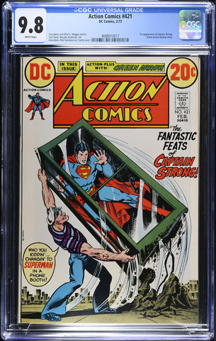 Action Comics #421 CGC graded 9.8 HIGHEST GRADED 1st appearance of Captain Strong