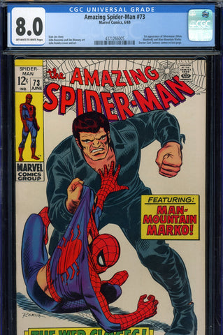 Amazing Spider-Man #73 CGC graded 8.0 first app. of Silvermane and Man-Mountain Marko - SOLD!
