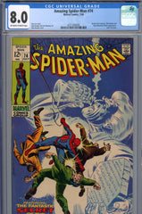 Amazing Spider-Man #074 CGC graded 8.0 Silvermane & Man-Mountain Marko appearance