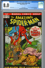 Amazing Spider-Man #104 CGC graded 8.0 Ka-Zar learns Spidey's secret identity