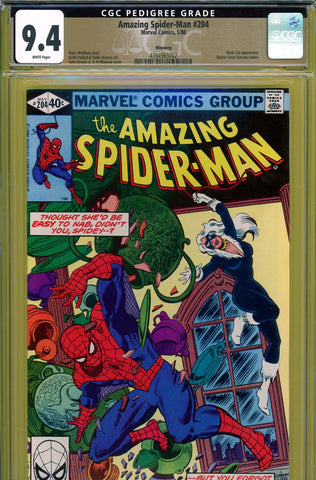 Amazing Spider-Man #204 CGC graded 9.4 Black Cat appearance PEDIGREE - SOLD!