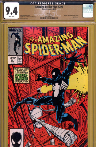 Amazing Spider-Man #291 CGC graded 9.4 Spider-Slayer appearance PEDIGREE - SOLD!