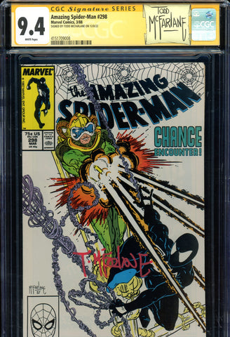 Amazing Spider-Man #298 CGC graded 9.4 SIGNATURE SERIES McFarlane CGC label - SOLD!