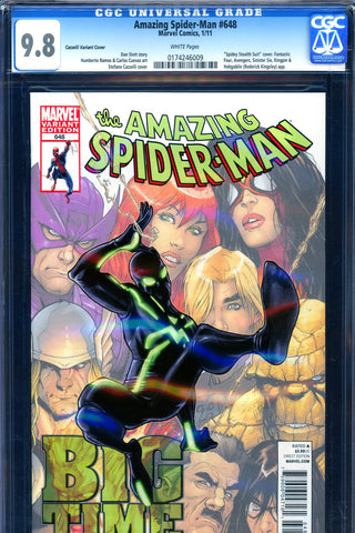Amazing Spider-Man #648 CGC graded 9.8 CASSELLI VARIANT HIGHEST GRADED