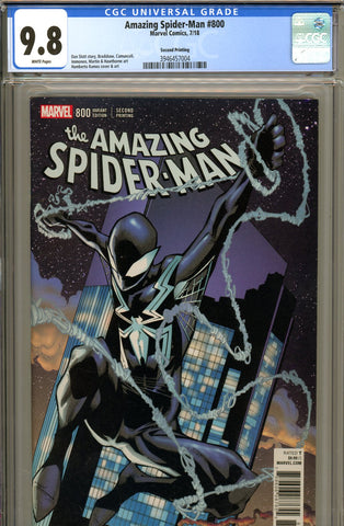 Amazing Spider-Man #800 CGC graded 9.8 SECOND PRINT death of Flash Thompson