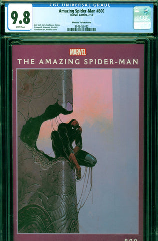 Amazing Spider-Man #800 CGC graded 9.8 MOBIUS COVER 1:100 - ratio death of Flash Thompson