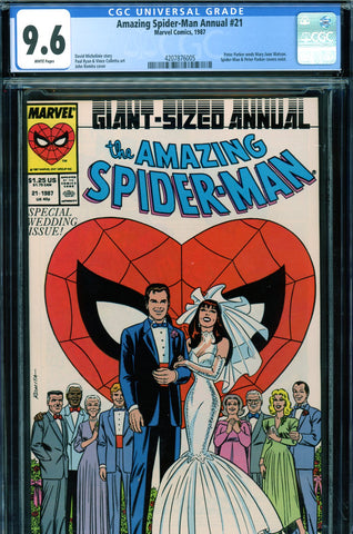 Amazing Spider-Man Annual #21 CGC graded 9.6 - Parker weds Watson - SOLD!
