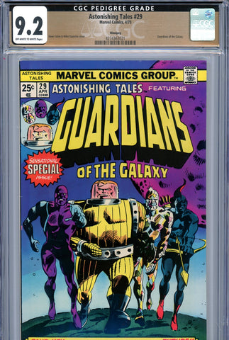 Astonishing Tales #29 CGC graded 9.2 Guardians of the Galaxy - PEDIGREE