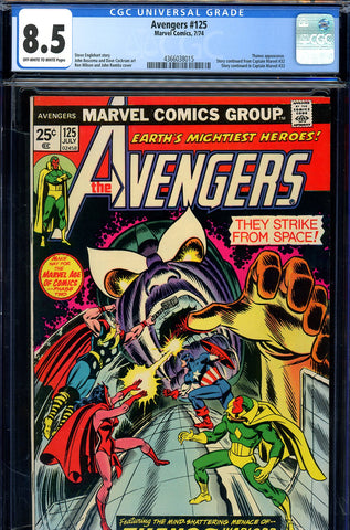 Avengers #125 CGC graded 8.5 - Thanos appearance - John Romita cover