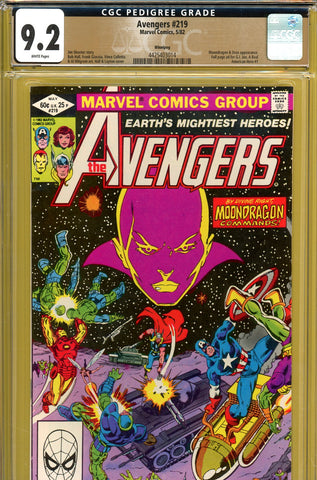 Avengers #219 CGC graded 9.2 Moondragon & Drax appearance PEDIGREE - SOLD!