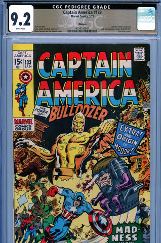 Captain America #133 CGC graded 9.2 team-ups begin PEDIGREE