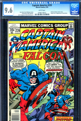 Captain America #220 CGC graded 9.6 origin/1st app. of the Ameridroid