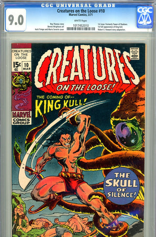 Creatures On the Loose #10 CGC 9.0 Wrightson art - 1st FULL appearance of King Kull