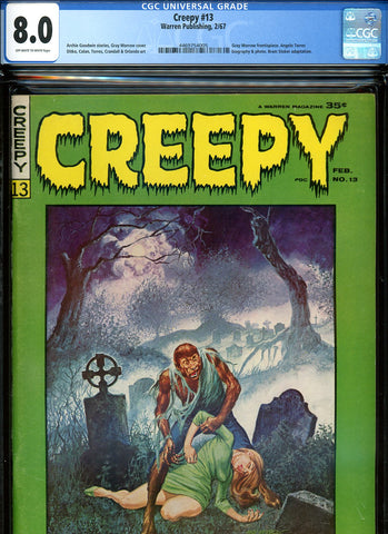 Creepy #13 CGC graded 8.0 - Gray Morrow cover - Bram Stoker adaptation