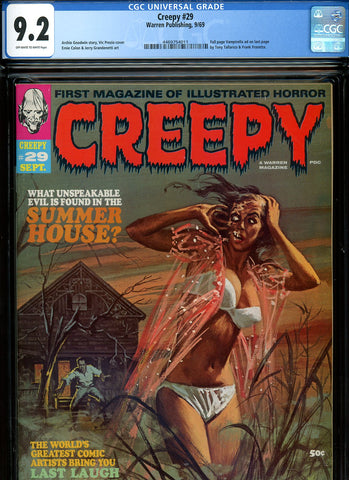 Creepy #29 CGC graded 9.2 - Vampirella ad by Frazetta