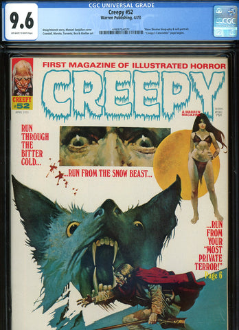 Creepy #52 CGC graded 9.6 - "Creepy's Catacombs" page begins
