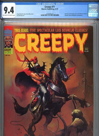 Creepy #71 CGC graded 9.4 - Special Luis Bermejo issue Ken Kelly cover - SOLD!