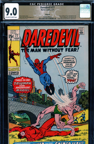 Daredevil #077 CGC graded 9.0 - Spider-Man/ Sub-Mariner appearance PEDIGREE - SOLD!
