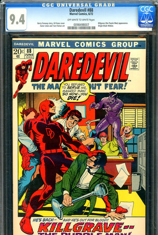 Daredevil #88 CGC 9.4 - Black Widow and Mister Fear app. 2nd ever Purple Man