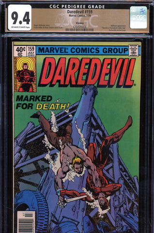 Daredevil #159 CGC graded 9.4 - second F. Miller art in title {PEDIGREE} Newsstand Edition - SOLD!