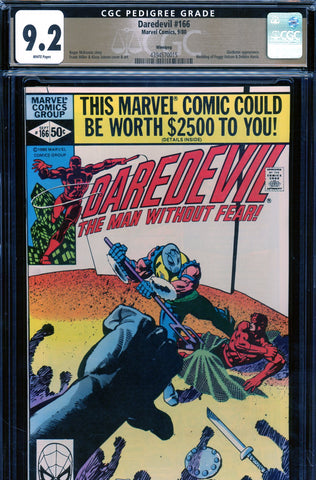 Daredevil #166 CGC graded 9.2 - Gladiator cover/story PEDIGREE