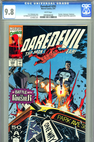 Daredevil #292 CGC 9.8 - Punisher, Taskmaster, Kingpin, Tombstone, Typhoid Mary appearance