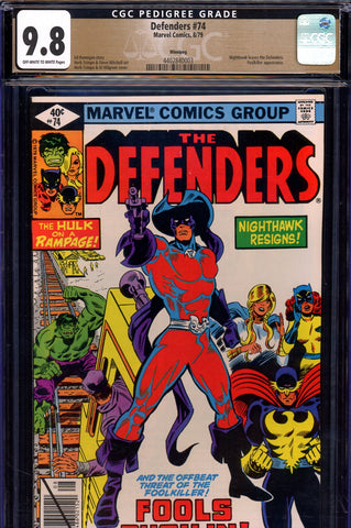 Defenders #74 CGC graded 9.8 Nighthawk resigns {PEDIGREE} HIGHEST GRADED - SOLD!