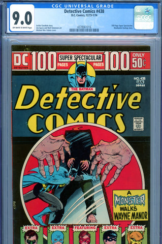 Detective Comics #438 CGC graded 9.0 Kalutta cover Manhunter backup story