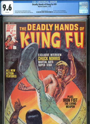 Deadly Hands of Kung Fu #20 CGC graded 9.6 - Chuck Norris cover, photos and interviews