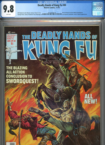 Deadly Hands of Kung Fu #30 CGC graded 9.8 - Earl Norem cover HIGHEST GRADED