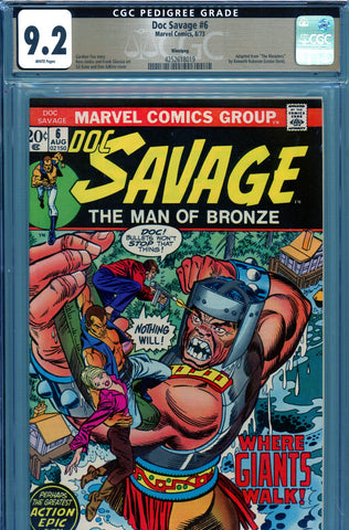 Doc Savage #6 CGC graded 9.2 - fourth highest - PEDIGREE - SOLD!