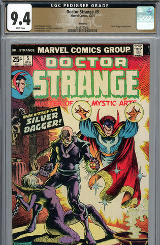 Doctor Strange #5 CGC graded 9.4 origin of Silver Dagger - PEDIGREE - SOLD!