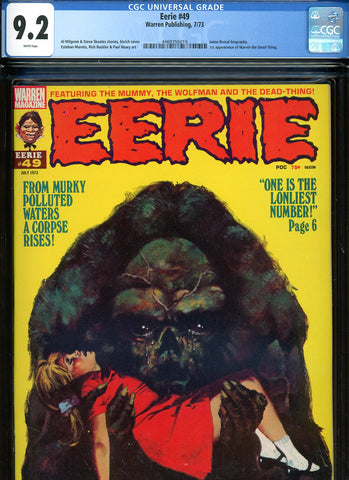 Eerie #049 CGC graded 9.2 - first appearance of Marvin the Dead-Thing - SOLD!