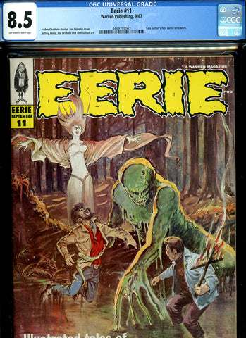 Eerie #11 CGC graded 8.5 - Joe Orlando cover - Tom Sutton's first comic strip work