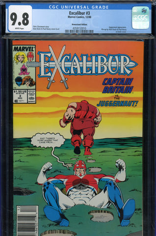 Excalibur #03 CGC graded 9.8 - HIGHEST GRADED NEWSSTAND EDITION - SOLD!