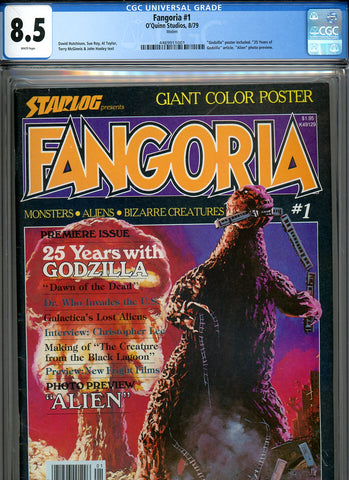 Fangoria #1 CGC graded 8.5 - Godzilla cover, article and poster - "Alien" photo preview - SOLD!