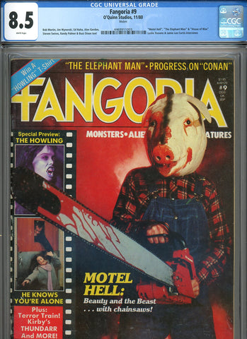 Fangoria #9 CGC graded 8.5 - "Motel Hell", "The Elephant Man" and "House Of Wax" - SOLD!