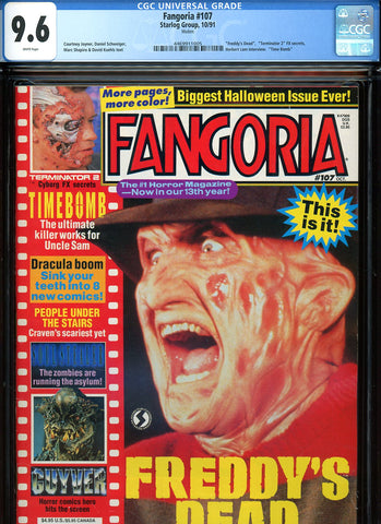 Fangoria #107 CGC graded 9.6 - ONLY CERTIFED COPY - SOLD!