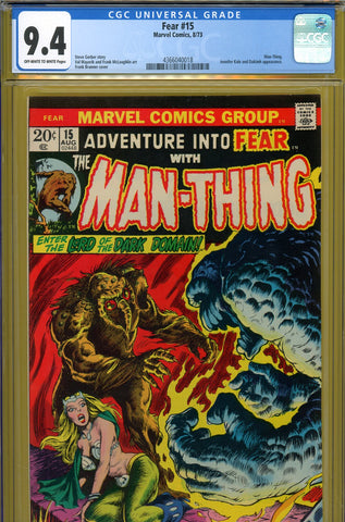 Fear #15 CGC graded 9.4 - first full length Man-Thing story - SOLD!