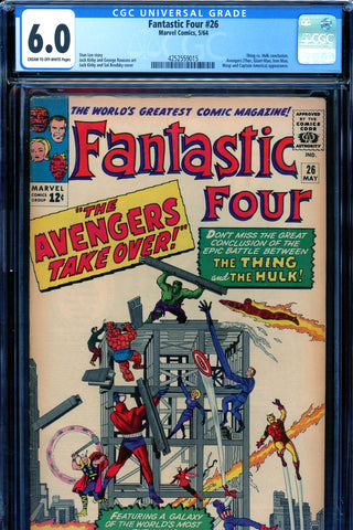 Fantastic Four #026 CGC graded 6.0 - second S.A. Captain America cover - SOLD!