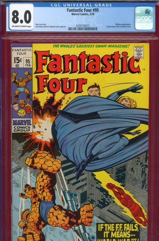 Fantastic Four #095 CGC graded 8.0 - Crystal leaves the Fantastic Four