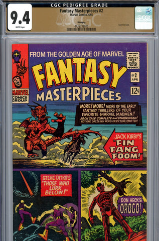 Fantasy Masterpieces #2 CGC graded 9.4 reprints 1st app. of Fin Fang Foom PEDIGREE