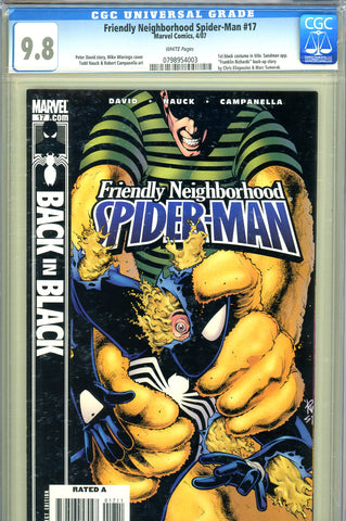Friendly Neighborhood Spider-Man #17 CGC graded 9.8 - first black costume in title