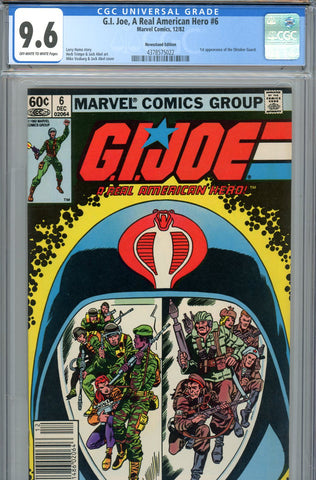 G.I. Joe, A Real American Hero #06 CGC graded 9.6 NEWSSTAND EDITION - SOLD!