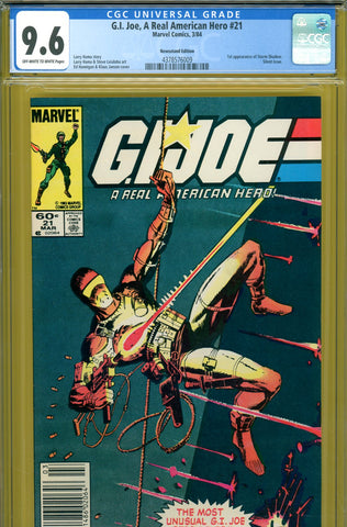 G.I. Joe, A Real American Hero #21 CGC graded 9.6 - first Storm Shadow NEWS ED. - SOLD!